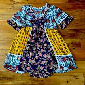 Anthropologie floral dress made in India